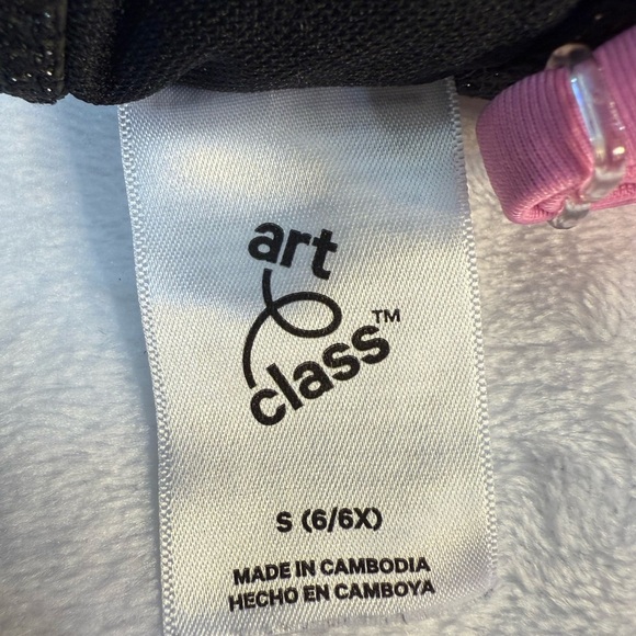 Art Class Black and Pink Shimmer Bikini for Little Girls Size S(6/6X) - Picture 7 of 8